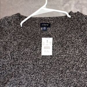 J. Crew Charcoal and White Knit Sweater